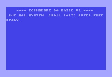 Der C64 Startbildschirm