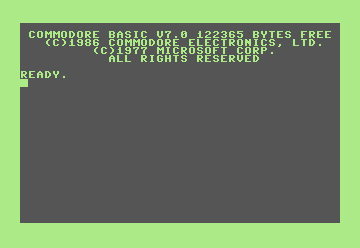 Der C128 Startbildschirm